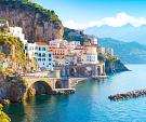 Stadsgezicht van de stad Amalfi, Italië