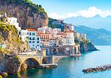 Stadsgezicht van de stad Amalfi, Italië