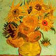 Vaas zonnebloemen, gebaseerd op Van Gogh