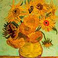 Vaas zonnebloemen, gebaseerd op Van Gogh