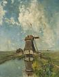 Een Molen aan een Poldervaart, Paul Joseph Constantin Gabriël, 1889