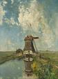 Een Molen aan een Poldervaart, Paul Joseph Constantin Gabriël, 1889