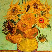 Vaas zonnebloemen, gebaseerd op Van Gogh