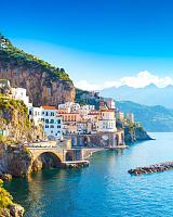 Stadsgezicht van de stad Amalfi, Italië