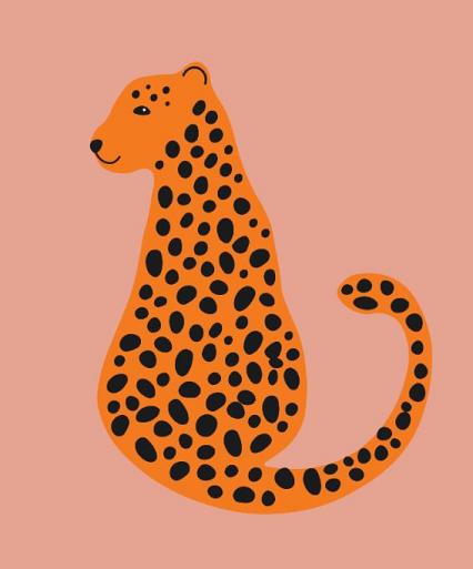 Minimalistische cheetah