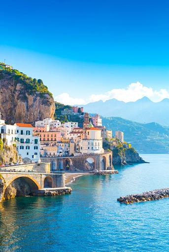 Stadsgezicht van de stad Amalfi, Italië