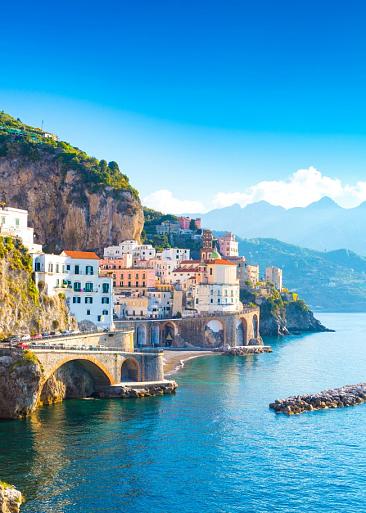 Stadsgezicht van de stad Amalfi, Italië