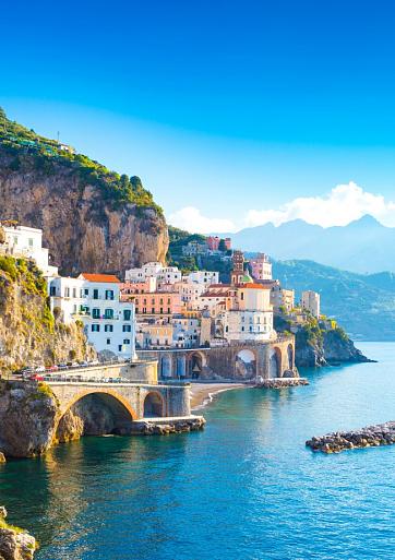 Stadsgezicht van de stad Amalfi, Italië