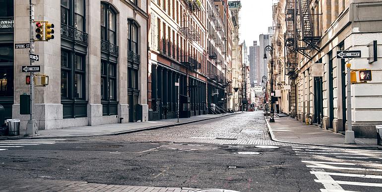 Straat Manhattan, New York 