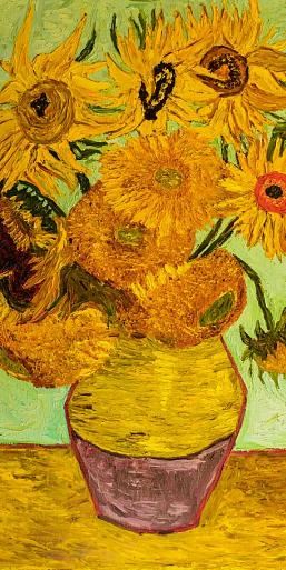 Vaas zonnebloemen, gebaseerd op Van Gogh