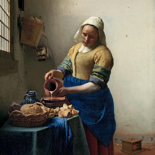 Het melkmeisje, Johannes Vermeer, ca. 1660