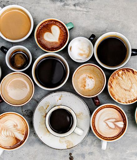 Verschillende soorten koffie