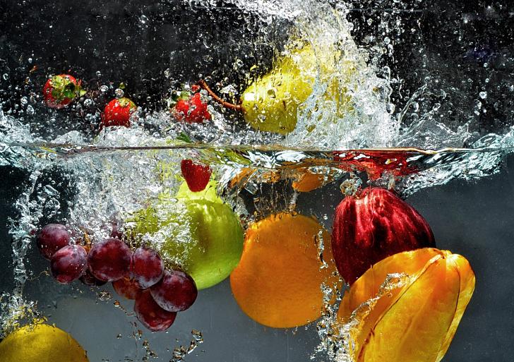 Water vol vers fruit